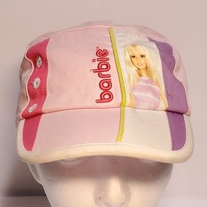 Youth Pink Barbie Doll Adjustable Hat from 2005, Almost Vintage Embroidered Logo